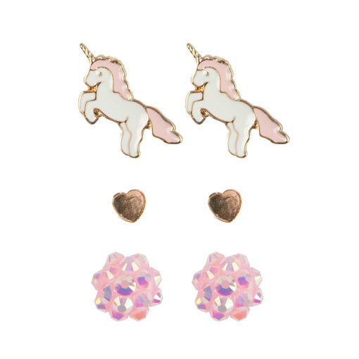Picture of UNICORN STUDDED EARRINGS 3 SETS